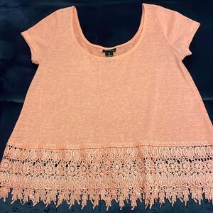 Pink Crotchet Crop Top